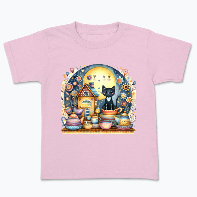 Koszulka dziecięca - Kotek w porcelanie