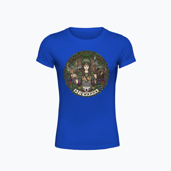 T-shirt damski z nadrukiem - Dziewanna - Mitologia słowiańska