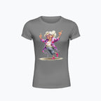 T-shirt damski z nadrukiem haftu - Szałowa babcia