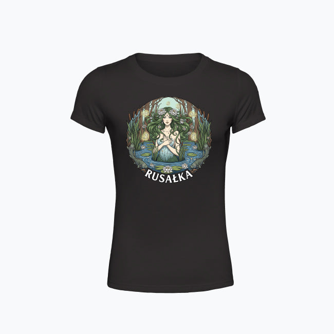 T-shirt damski z nadrukiem - Rusałka - Mitologia słowiańska