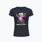 T-shirt damski z nadrukiem haftu - Szałowa babcia