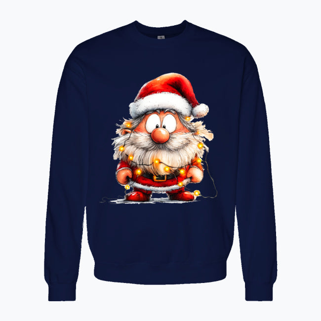 Bluza męska z nadrukiem - Przystrojony mikołaj