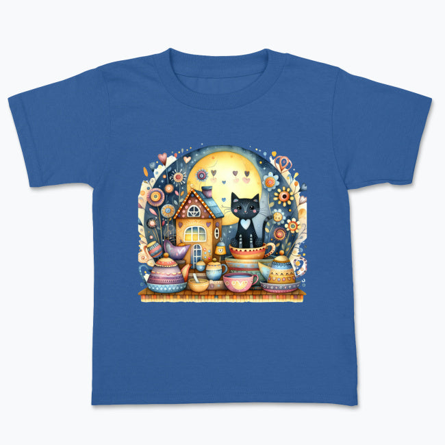 Koszulka dziecięca - Kotek w porcelanie
