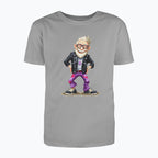 T-shirt męski z nadrukiem haftu - Wystrzałowy dziadek