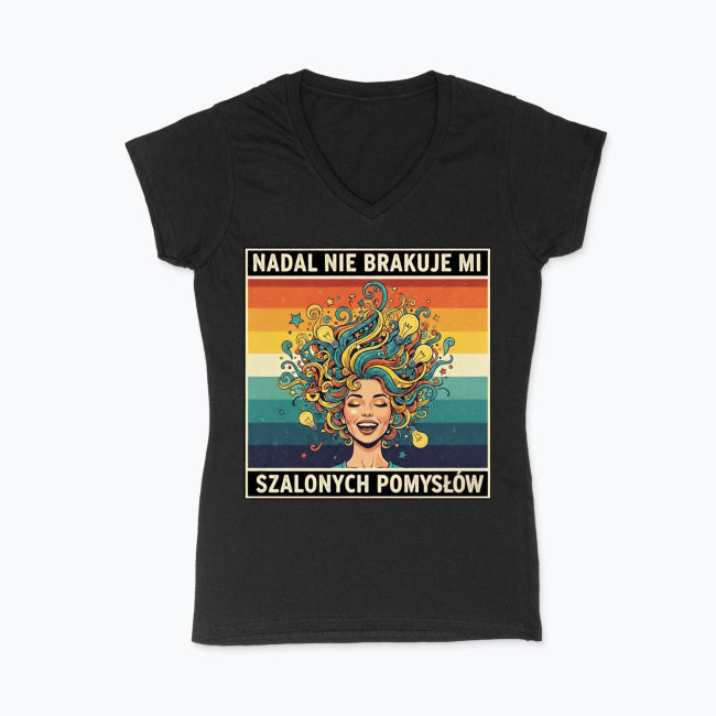 Koszulka damska V-neck - Szalone pomysły
