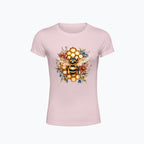 T-shirt damski - Pszczoła na plastrze miodu