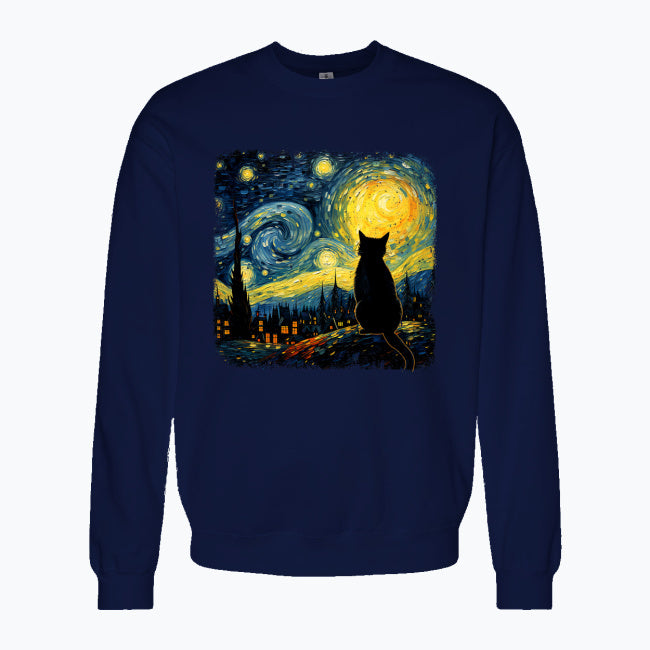 Bluza damska z nadrukiem - Kot van Gogha