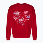 Bluza damska z nadrukiem haftu - Serce Love