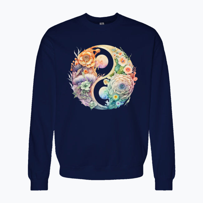 Bluza damska z nadrukiem - Kwiatowy Yin Yang