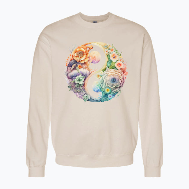 Bluza damska z nadrukiem - Kwiatowy Yin Yang