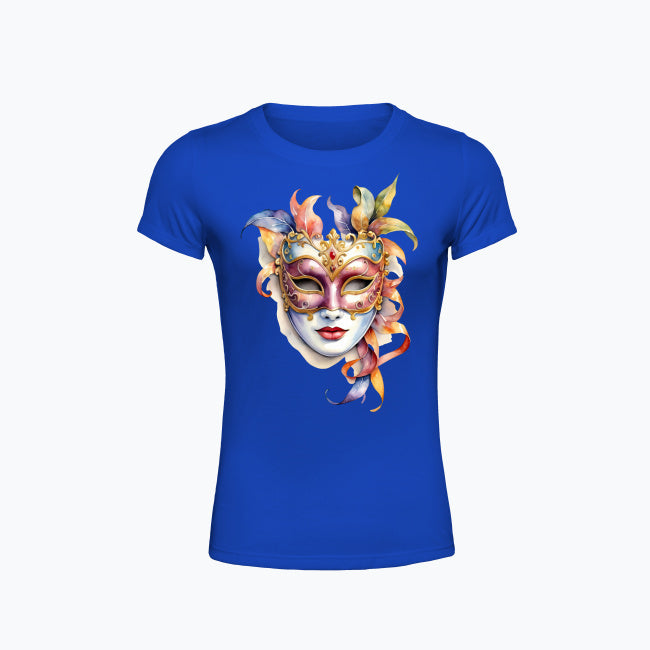 T-shirt damski - Maska karnawałowa