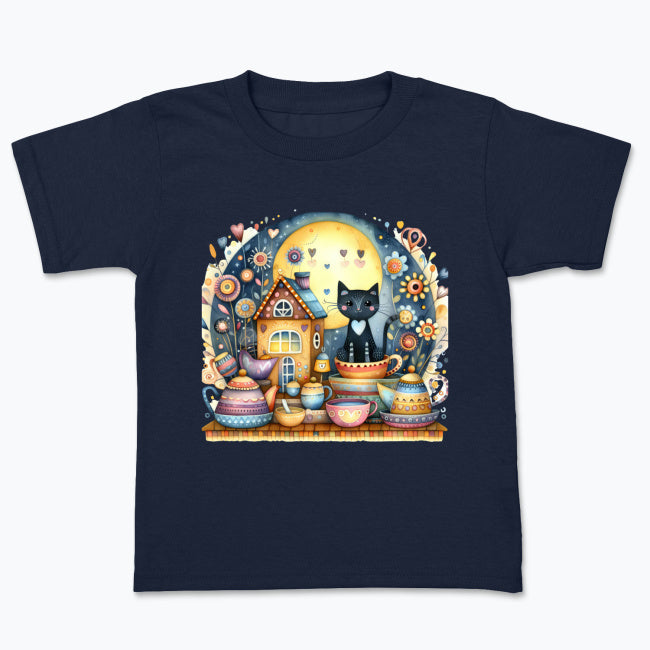 Koszulka dziecięca - Kotek w porcelanie