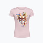 T-shirt damski - Maska karnawałowa