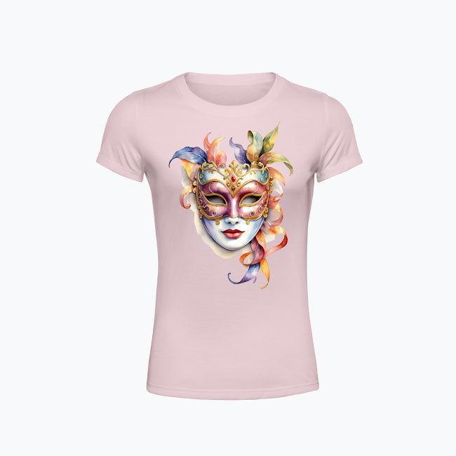 T-shirt damski - Maska karnawałowa