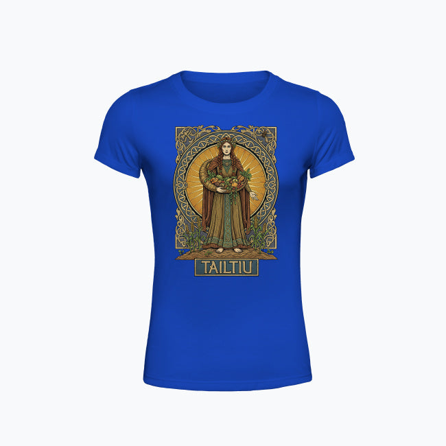 T-shirt damski z nadrukiem - Tailtiu - Mitologia celtycka