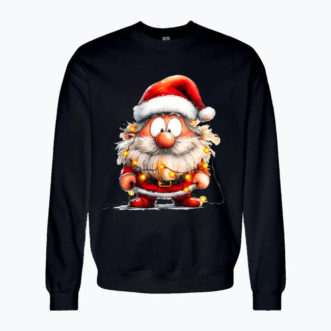 Bluza męska z nadrukiem - Przystrojony mikołaj