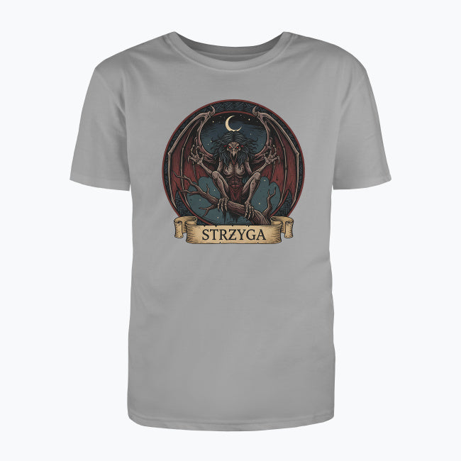 T-shirt męski z nadrukiem - Strzyga - Mitologia słowiańska
