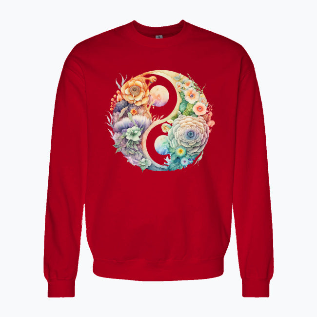 Bluza damska z nadrukiem - Kwiatowy Yin Yang