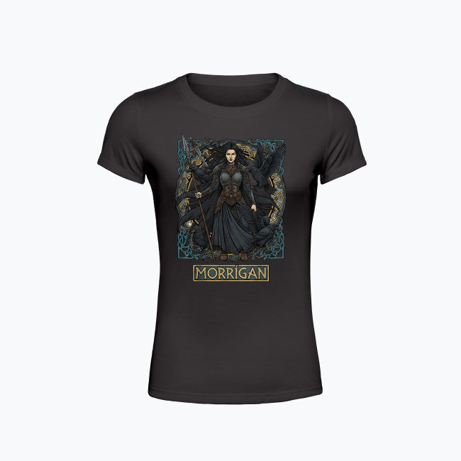 T-shirt damski z nadrukiem - Morrigan - Mitologia celtycka