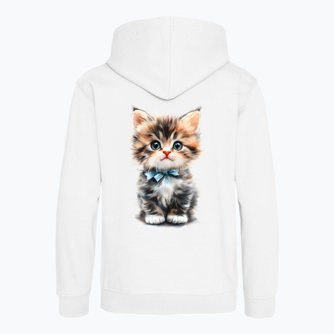 Bluza z nadrukiem -Kotek z Niebieską Kokardką