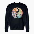 Bluza damska z nadrukiem - Kwiatowy Yin Yang
