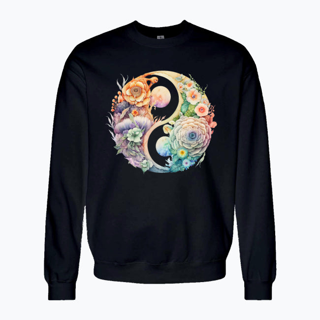 Bluza damska z nadrukiem - Kwiatowy Yin Yang
