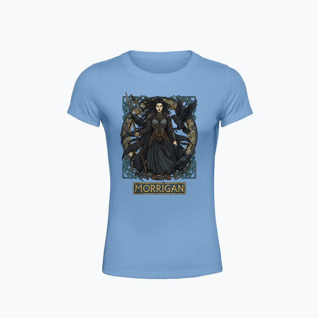 T-shirt damski z nadrukiem - Morrigan - Mitologia celtycka