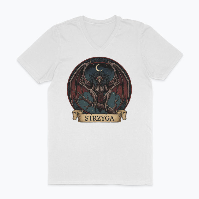 Męska koszulka V-neck - Strzyga - Mitologia słowiańska