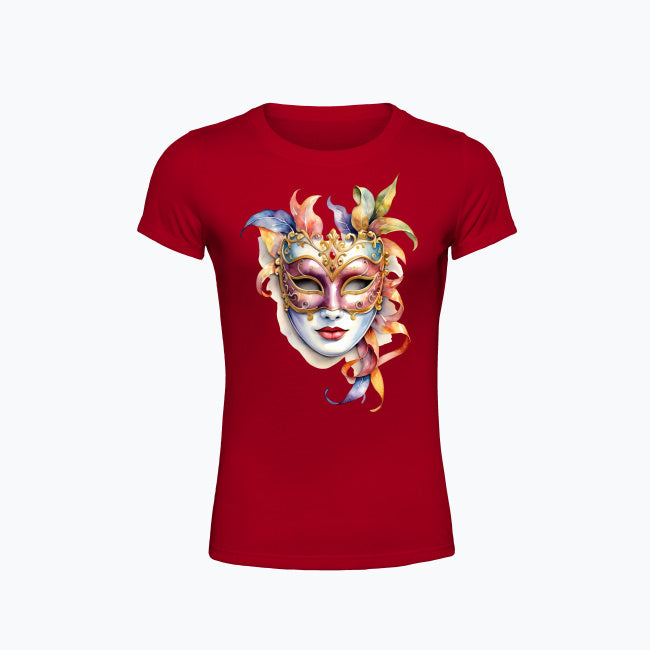 T-shirt damski - Maska karnawałowa