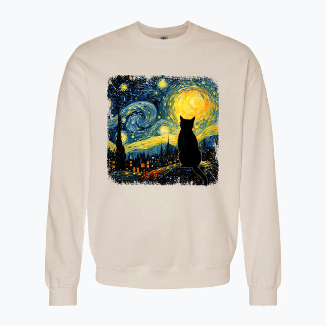 Bluza damska z nadrukiem - Kot van Gogha
