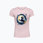 T-shirt damski z nadrukiem - Czarownica i księżyc