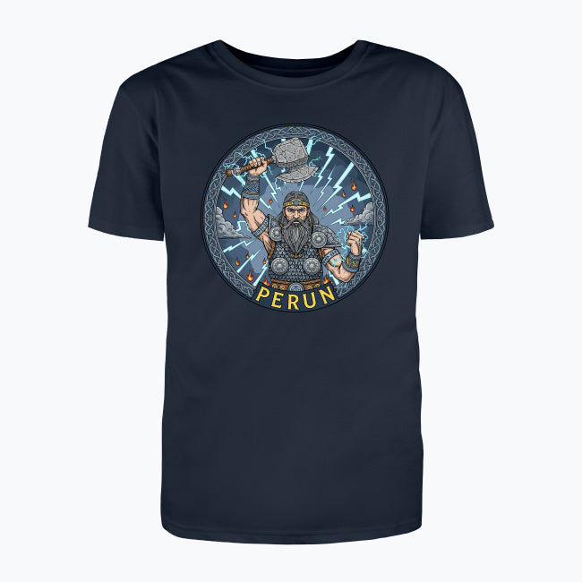 T-shirt męski z nadrukiem - Perun - Mitologia słowiańska