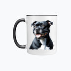 Kubek z kolorowym uchem z nadrukiem - Staffordshire Bull Terrier