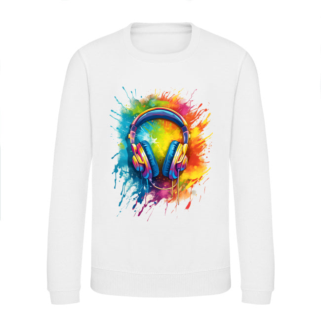 Bluza dziecięca z nadrukiem - Kolorowe słuchawki