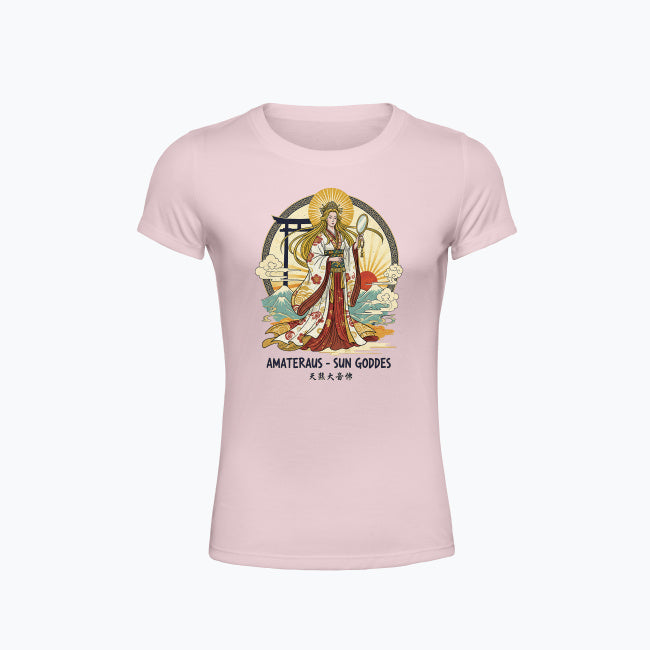 T-shirt damski z nadrukiem - Amateraus - Mitologia japońska