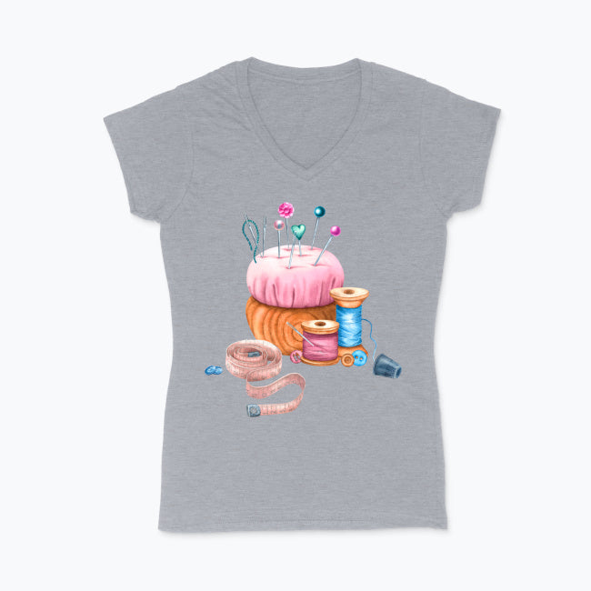 Koszulka damska V-neck - Krawiecka pasja