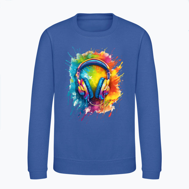 Bluza dziecięca z nadrukiem - Kolorowe słuchawki