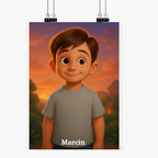 Plakat personalizowany z własnym nadrukiem w stylu animacji 3D