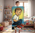 Ręcznik szybkoschnący personalizowany z własnym nadrukiem w stylu komiksu