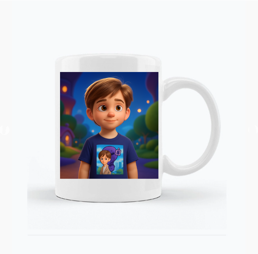 Kubek personalizowany z własnym nadrukiem w stylu popularnej animacji