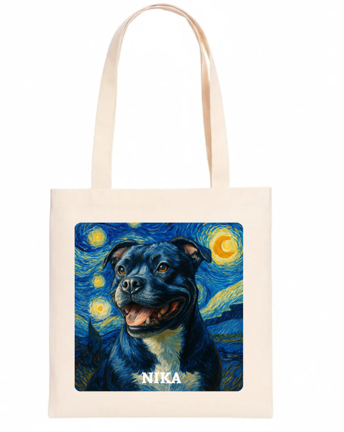 Bawełniana torba personalizowana z własnym nadrukiem w stylu malarstwa Van Gogha