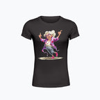 T-shirt damski z nadrukiem haftu - Szałowa babcia