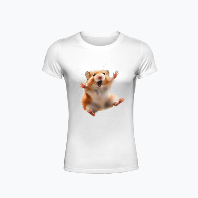 T-shirt damski - Szalony chomik