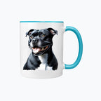 Kubek z kolorowym uchem z nadrukiem - Staffordshire Bull Terrier