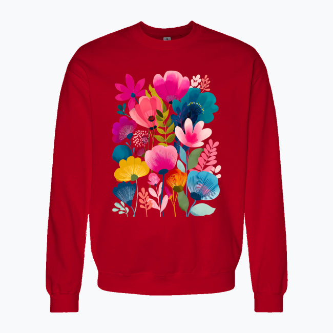 Bluza damska - Kolorowe kwiaty