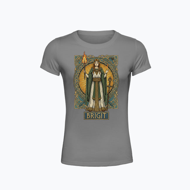 Koszulka damska z nadrukiem - Brigit - Mitologia celtycka