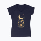 Koszulka damska V-neck - Księżyc w nowiu