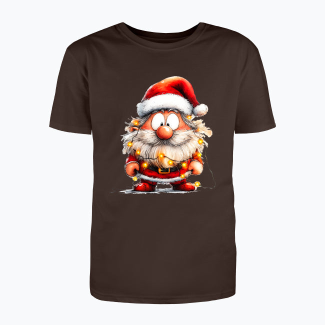T-shirt męski z nadrukiem - Przystrojony Mikołaj