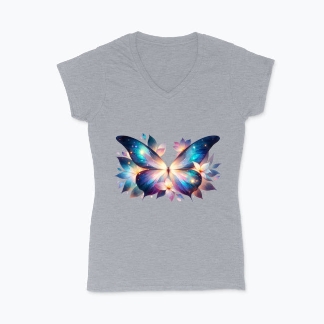 Koszulka damska V-neck - Bajkowy motyl
