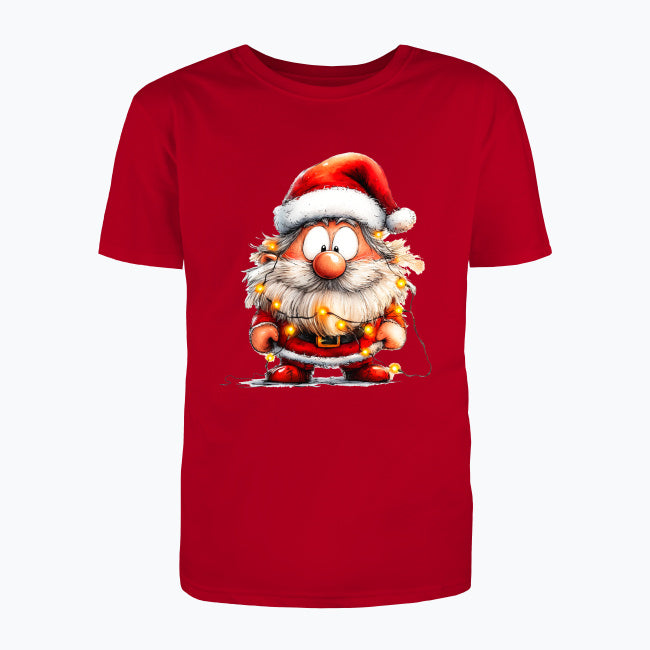 T-shirt męski z nadrukiem - Przystrojony Mikołaj